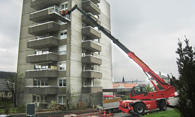 аренда поворотного телескопического погрузчика manitou